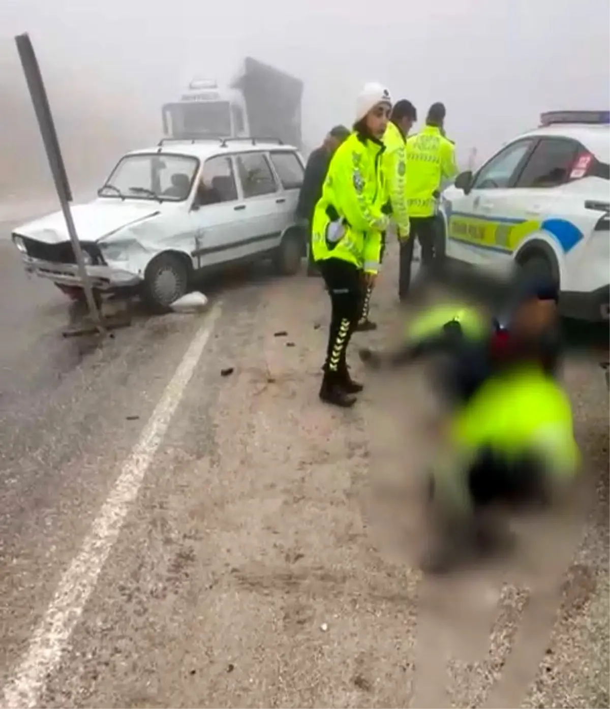 Denizli’de Sis Kazası: 3 Polis Yaralı