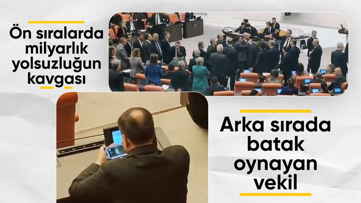 Meclis’te kavga sırasında batak oynayan milletvekili